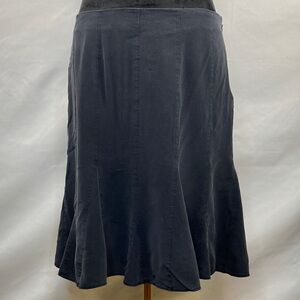Vintage Y2K GAP Charcoal Black 100% Silk Mermaid Hem Skirt Size 10